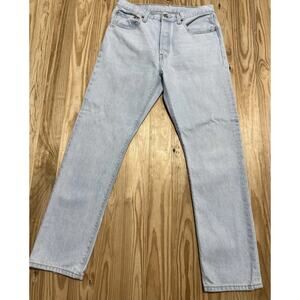 Levi's 501 Jeans Women W30 L 30Blue High Rise Straight Leg Distressed Denim